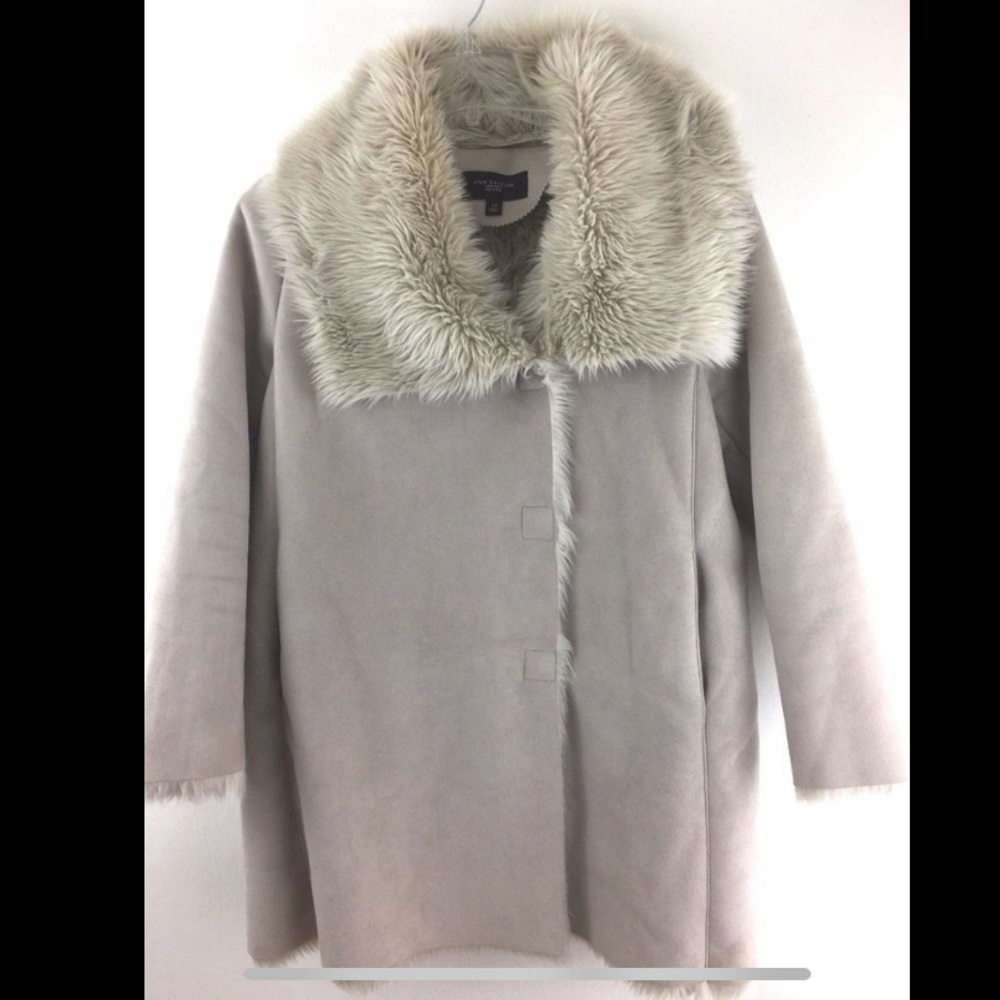 Ann Taylor Beige Suede Coat